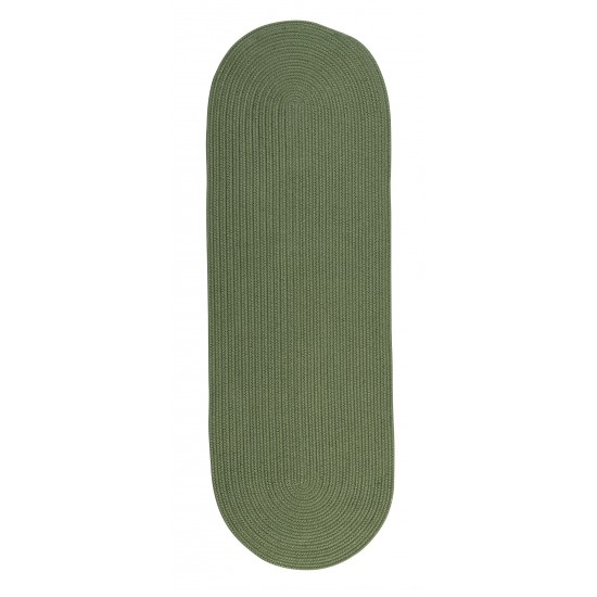 Colonial Mills Rug Reversible Flat-Braid (Oval) Runner Moss Green Runner (Oval)