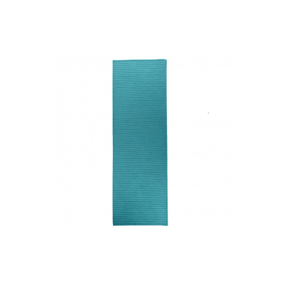 Colonial Mills Rug Reversible Flat-Braid (Rect) Runner Aqua Runner (Rectangle)