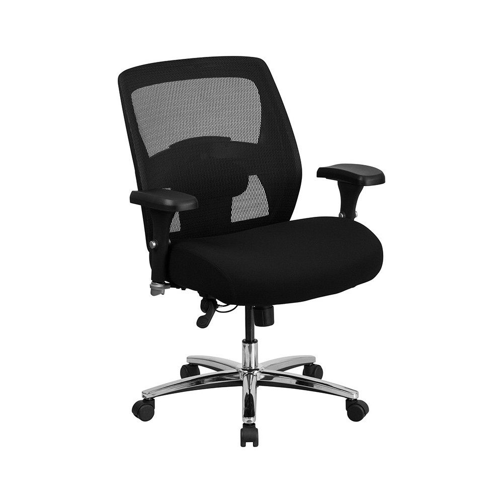24/7 Intensive Use Big & Tall 500 lb. Rated Black Mesh Executive Ergonomic Office Chair with Ratchet Back 24/7 Intensive Use Big & Tall 500 lb. Rated Black Mesh Executive Ergonomic Office Chair with Ratchet Back