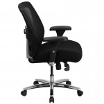 24/7 Intensive Use Big & Tall 500 lb. Rated Black Mesh Executive Ergonomic Office Chair with Ratchet Back