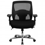 24/7 Intensive Use Big & Tall 500 lb. Rated Black Mesh Executive Ergonomic Office Chair with Ratchet Back