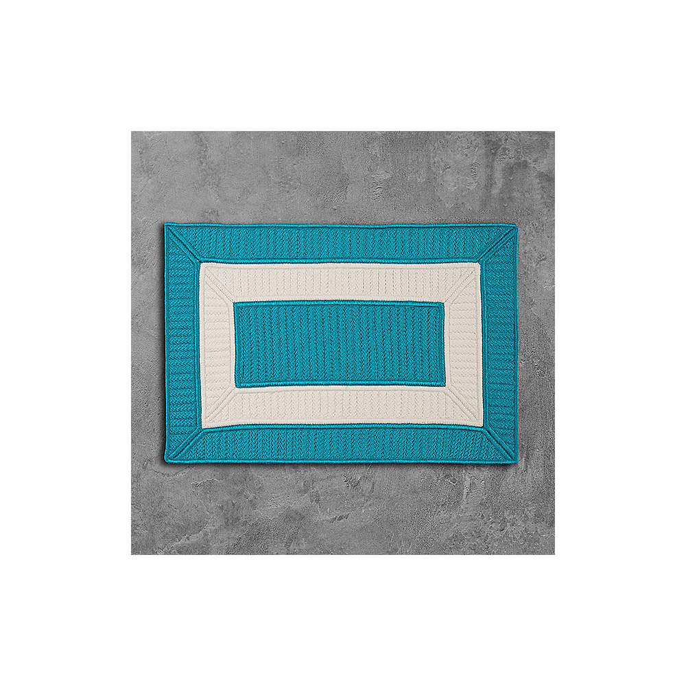 Colonial Mills Rug Rope Walk Turquoise Rectangle