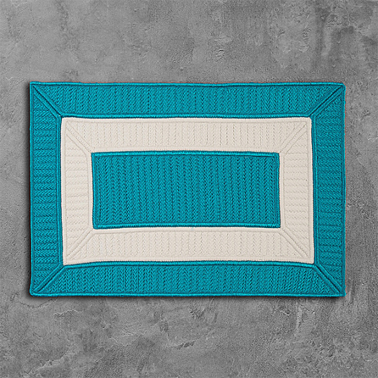 Colonial Mills Rug Rope Walk Turquoise Rectangle