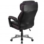 Big & Tall 500 lb. Rated Black LeatherSoft Executive Swivel Ergonomic Office Chair with Adjustable Headrest