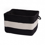 Colonial Mills Basket Rope Walk Black/White Square