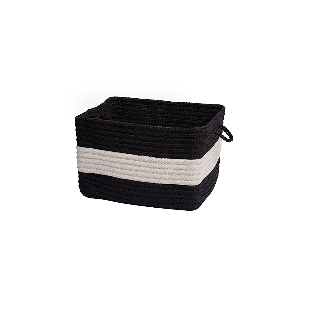 Colonial Mills Basket Rope Walk Black/White Square