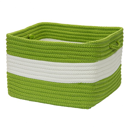 Colonial Mills Basket Rope Walk Bright Green Square