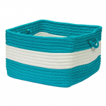 Colonial Mills Basket Rope Walk Turquoise Square