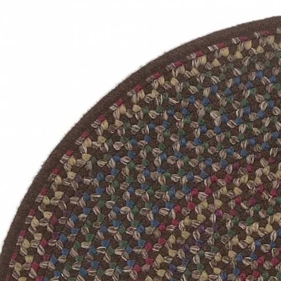 Colonial Mills Rug Rustic Braided Kitchen Slice Brown Slice