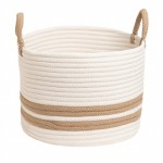 Colonial Mills Basket San Marino White & Taupe Round