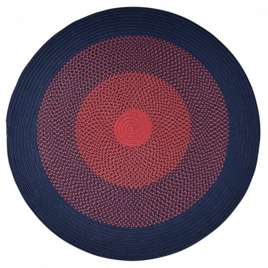 Colonial Mills Rug Seadog Bright Navy Red Round