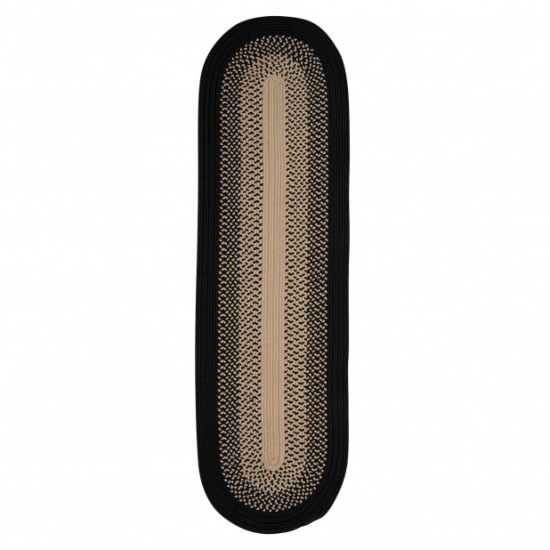 Colonial Mills Rug Seadog Bright Black Runner (Oval)