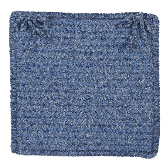 Colonial Mills Chair Pad Simple Chenille Petal Blue Chair Pad