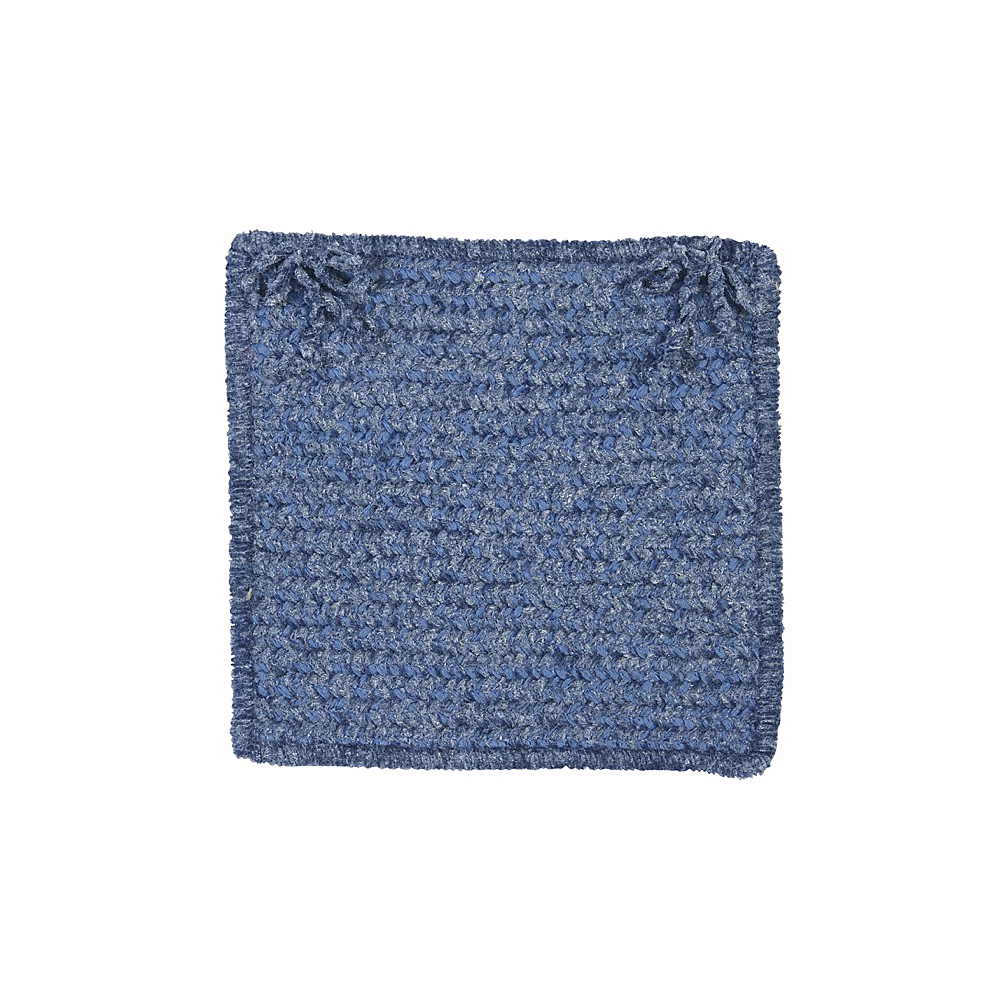 Colonial Mills Chair Pad Simple Chenille Petal Blue Chair Pad