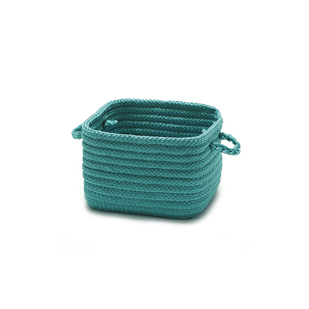 Colonial Mills Basket Simply Home Shelf Storage Turquoise Square