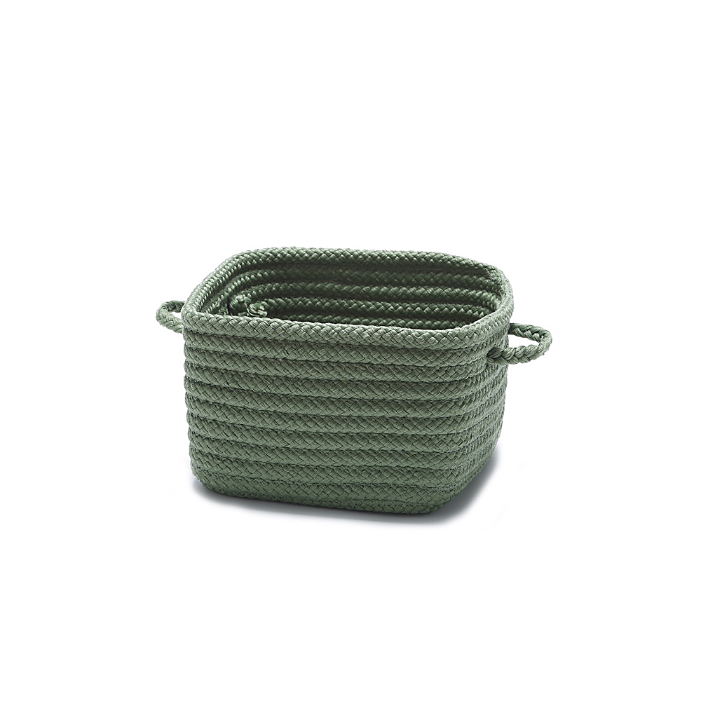 Colonial Mills Basket Simply Home Shelf Storage Moss Green Square