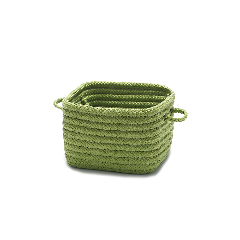 Colonial Mills Basket Simply Home Shelf Storage Bright Green Square