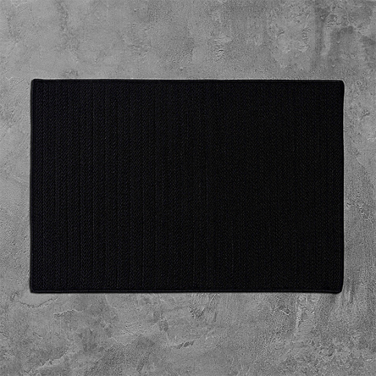 Colonial Mills Rug Simply Home Solid Black Square