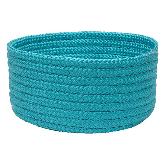 Colonial Mills Basket Simply Home Solid Turquoise Round