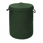 Colonial Mills Hamper Simply Home Solid Dark Green Round Hamper w/ Lid