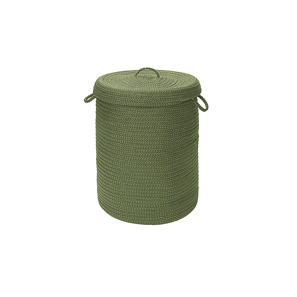 Colonial Mills Hamper Simply Home Solid Moss Green Round Hamper w/ Lid