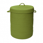 Colonial Mills Hamper Simply Home Solid Bright Green Round Hamper w/ Lid