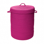 Colonial Mills Hamper Simply Home Solid Magenta Round Hamper w/ Lid