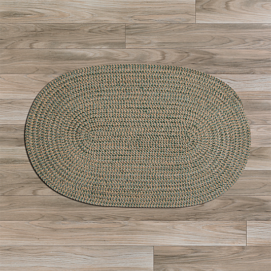 Colonial Mills Rug Softex Check Myrtle Green Check Oval