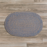 Colonial Mills Rug Softex Check Blue Ice Check Runner (Oval)