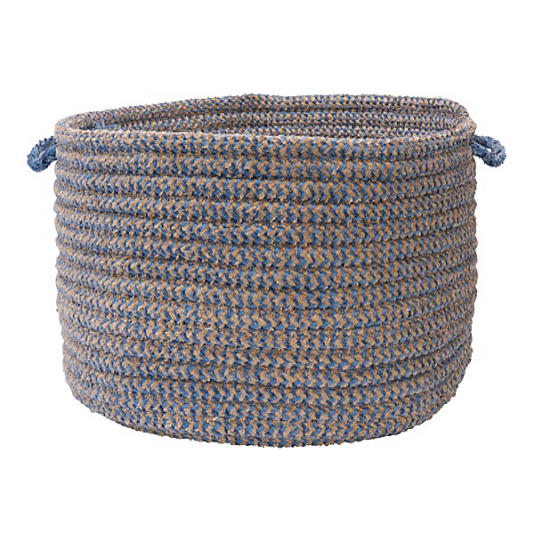 Colonial Mills Basket Softex Check Blue Ice Check Round