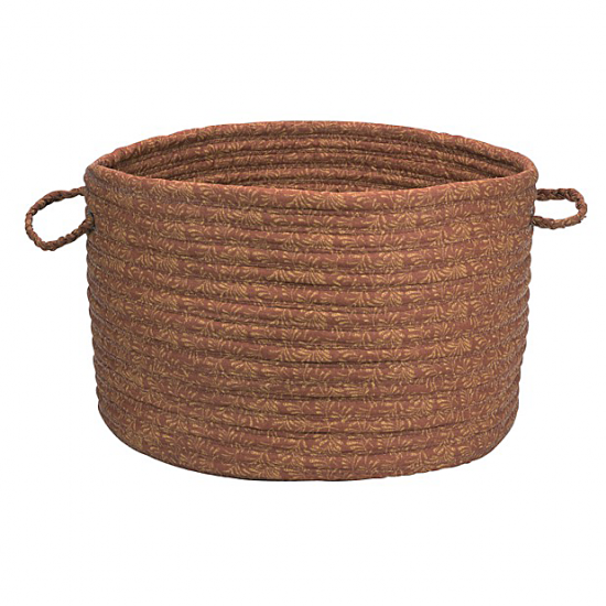 Colonial Mills Basket Solid Fabric Basket Cinnamon Round