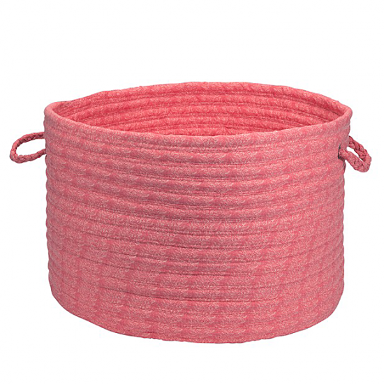 Colonial Mills Basket Solid Fabric Basket Coral Round