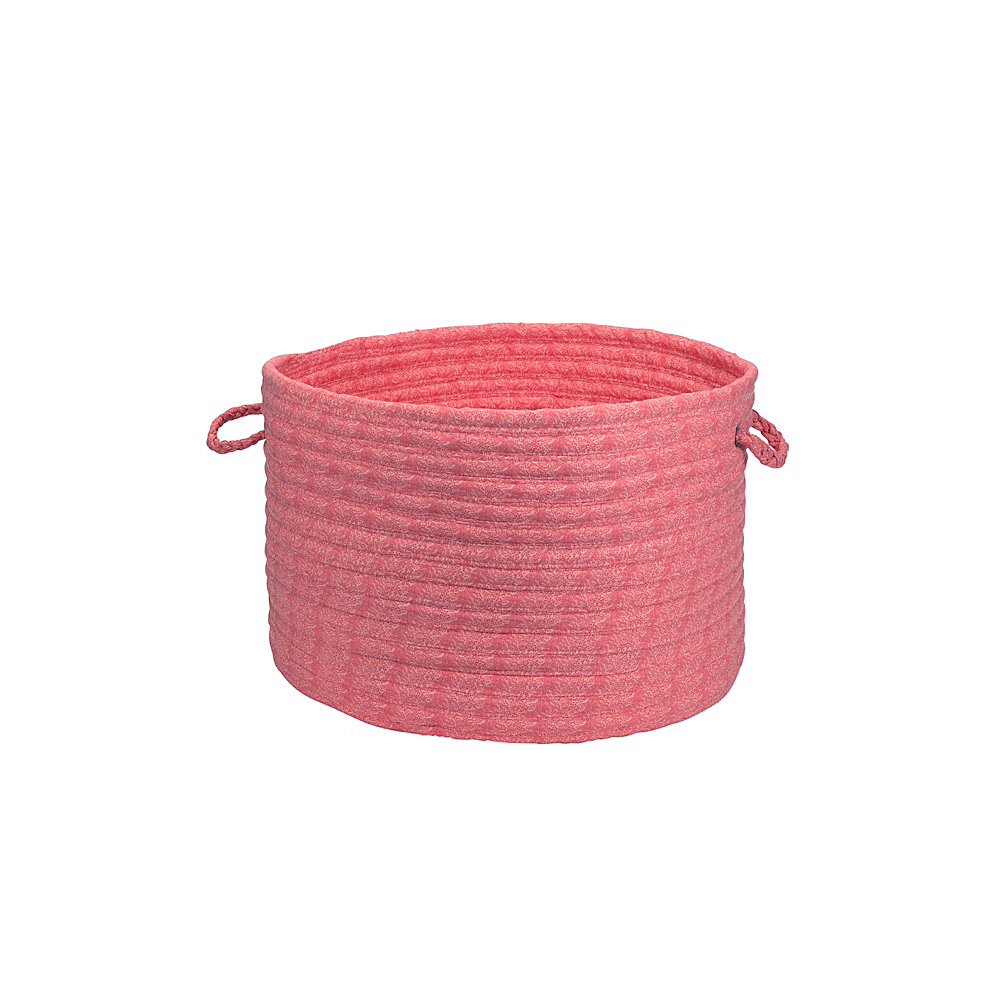 Colonial Mills Basket Solid Fabric Basket Coral Round Colonial Mills Basket Solid Fabric Basket Coral Round