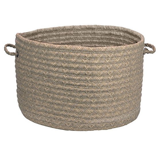 Colonial Mills Basket Solid Fabric Basket Bark Round