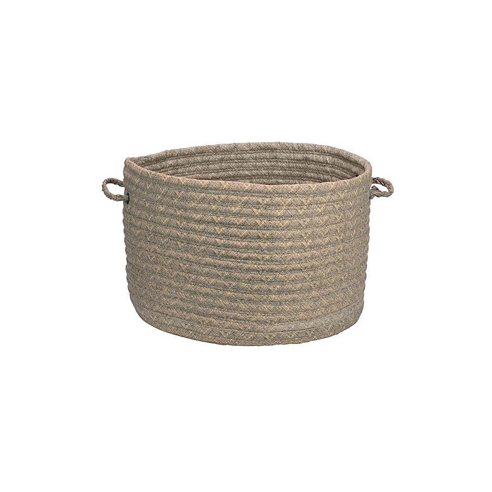 Colonial Mills Basket Solid Fabric Basket Bark Round Colonial Mills Basket Solid Fabric Basket Bark Round