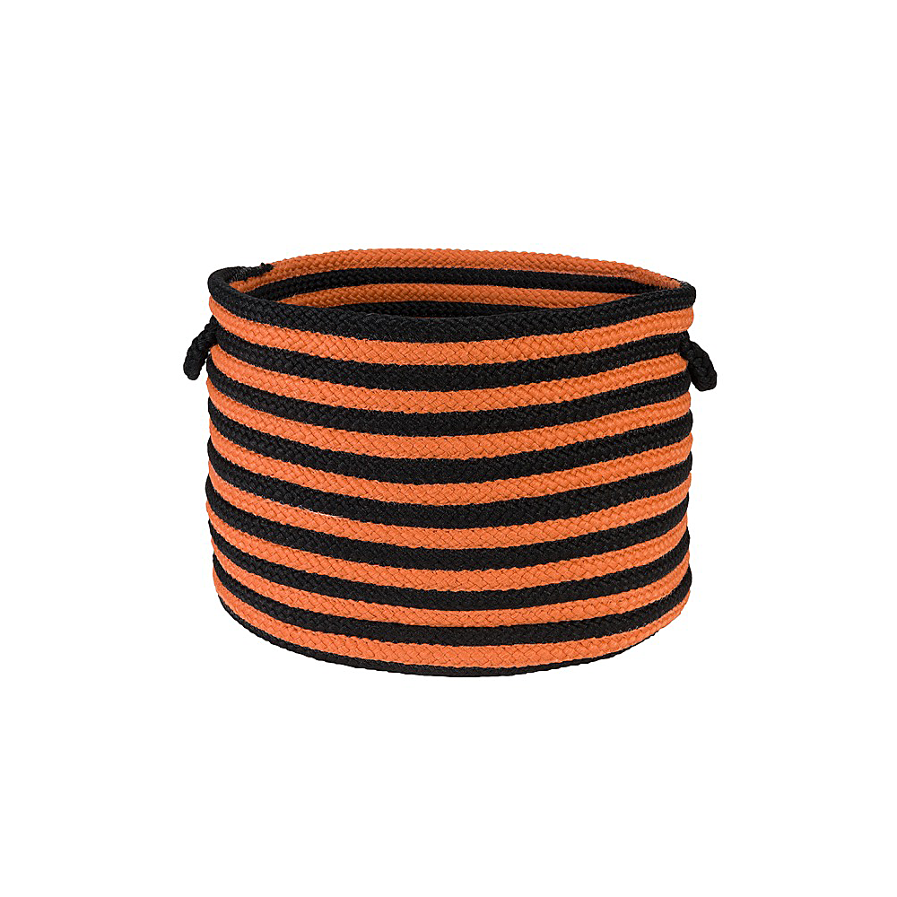 Colonial Mills Basket Spunky Stripe Basket Orange & Black Round