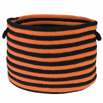 Colonial Mills Basket Spunky Stripe Basket Orange & Black Round