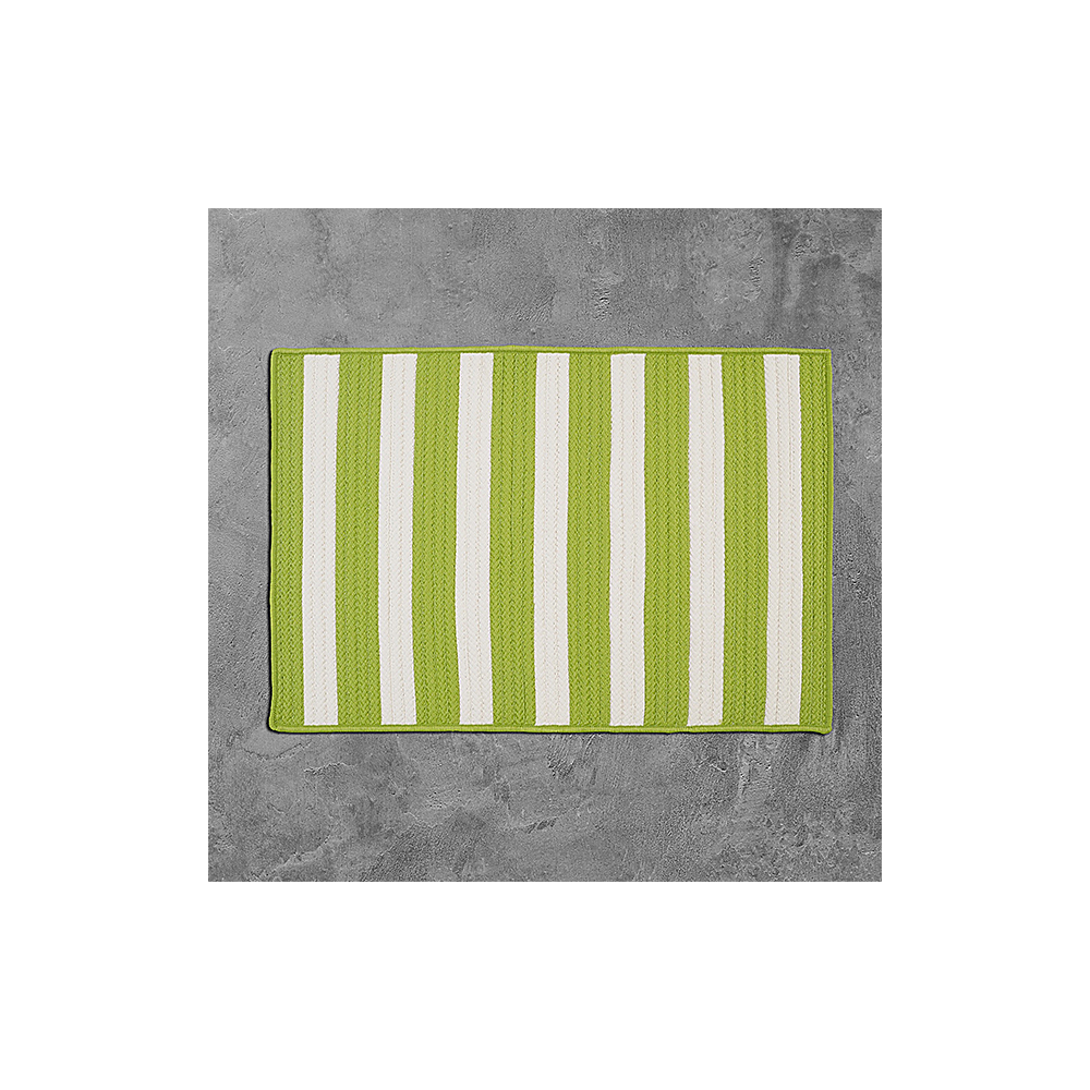 Colonial Mills Rug Stripe It Bright Lime Rectangle