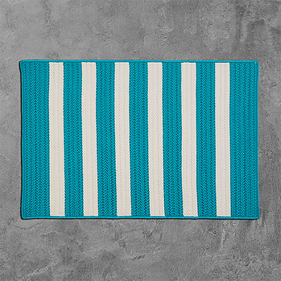 Colonial Mills Rug Stripe It Turquoise Rectangle