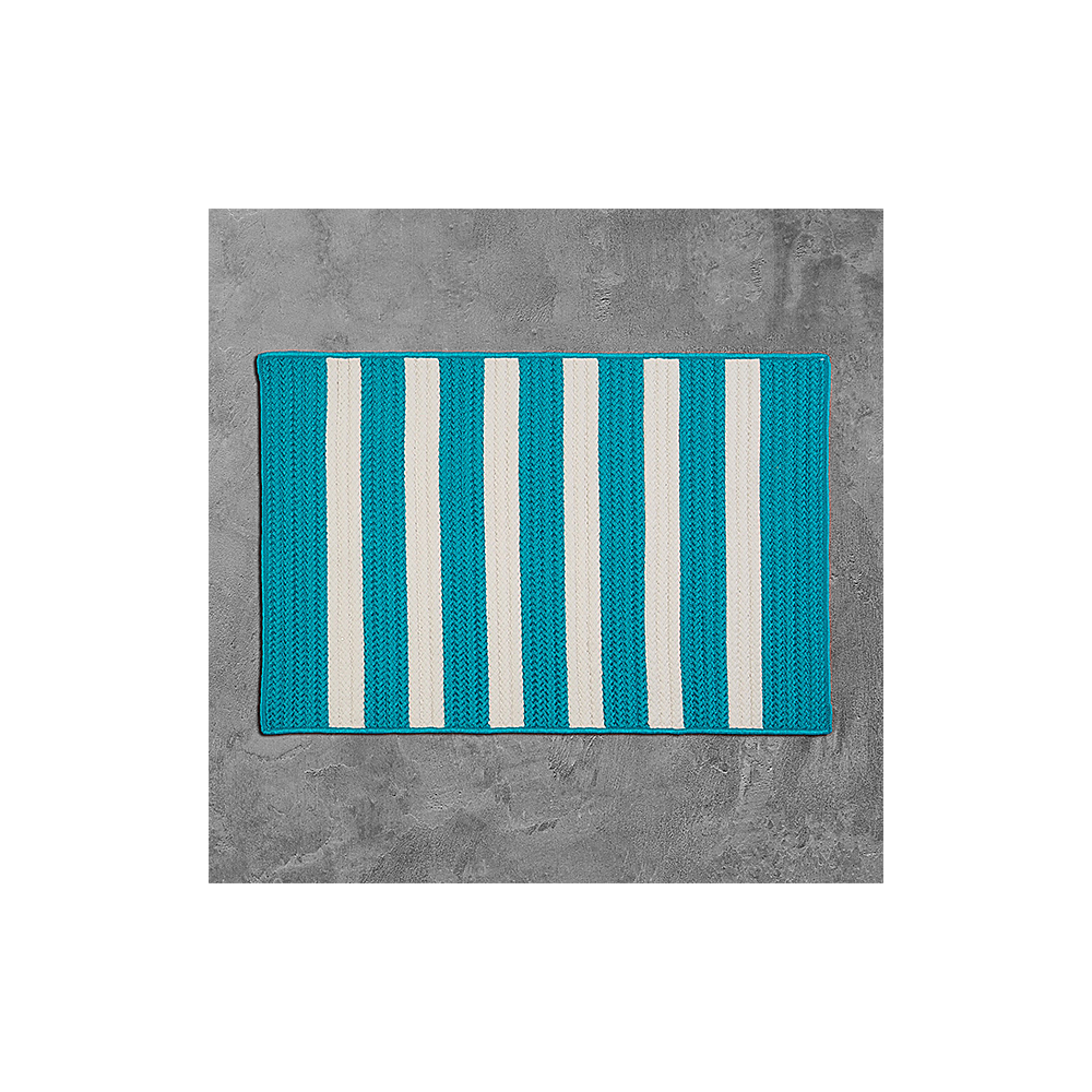 Colonial Mills Rug Stripe It Turquoise Runner (Rectangle) Colonial Mills Rug Stripe It Turquoise Runner (Rectangle)