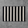 Colonial Mills Rug Stripe It Black White Square