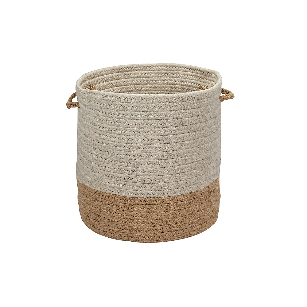 Colonial Mills Basket Sunbrella Coastal Basket Wheat Round