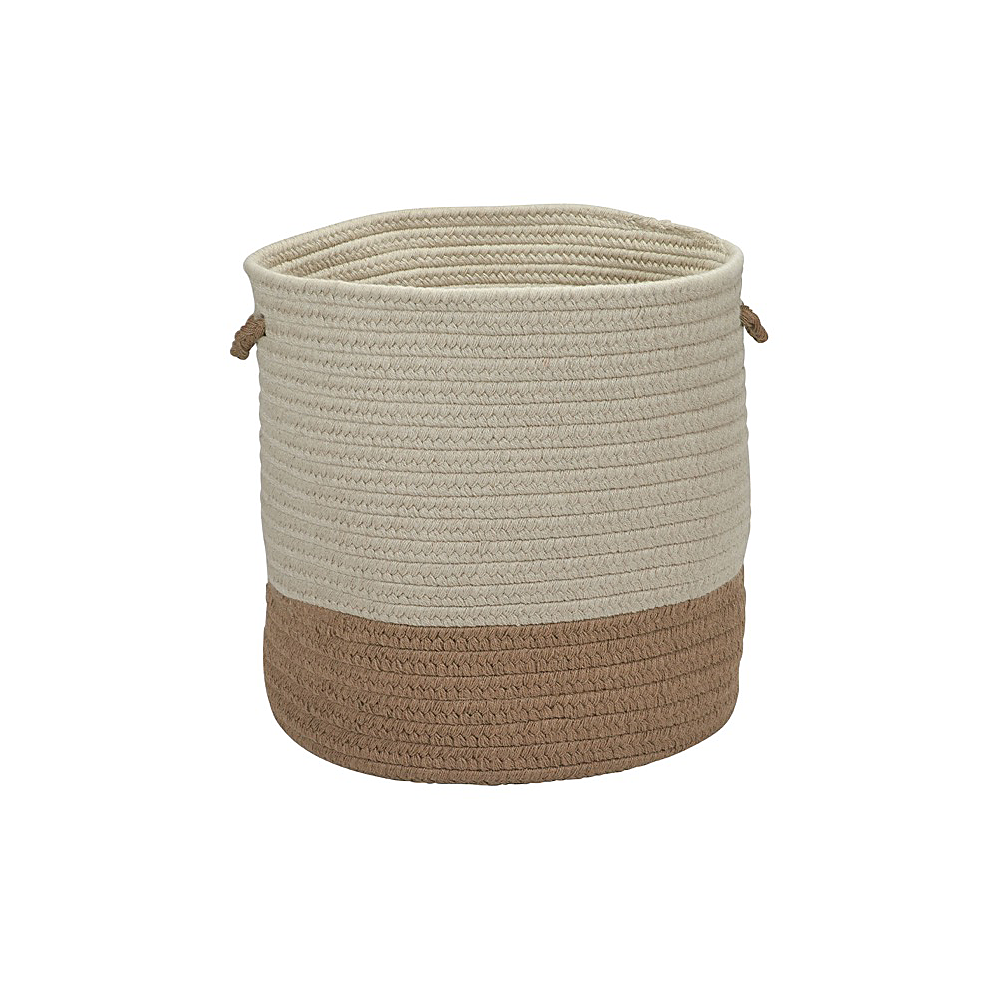 Colonial Mills Basket Sunbrella Coastal Basket Alpaca Round