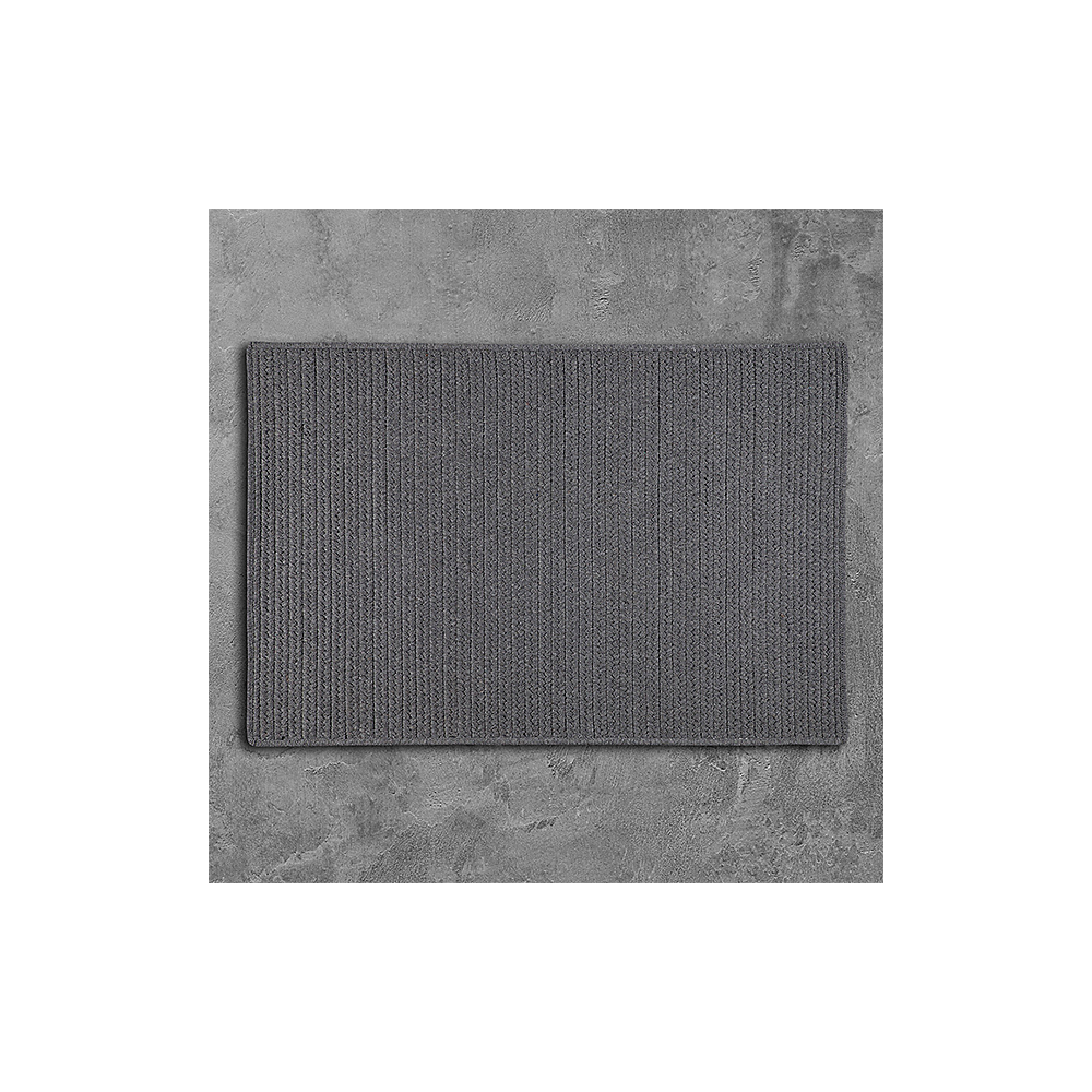 Colonial Mills Rug Sunbrella Solid Granite Rectangle