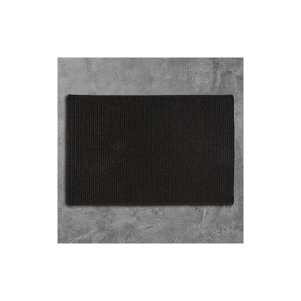 Colonial Mills Rug Sunbrella Solid Ebony Rectangle