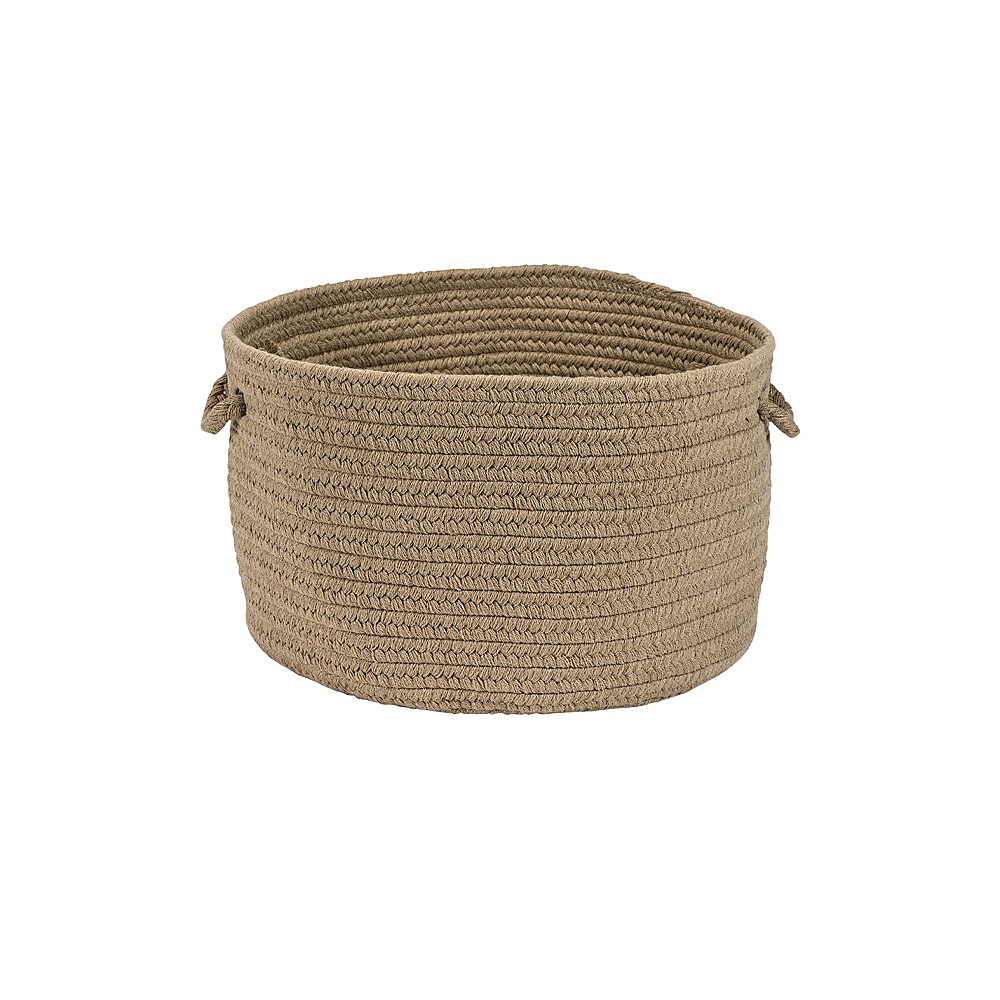 Colonial Mills Basket Sunbrella Solid Wheat Round