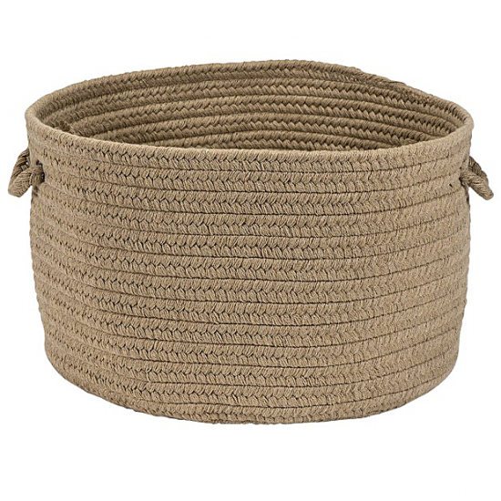 Colonial Mills Basket Sunbrella Solid Wheat Round