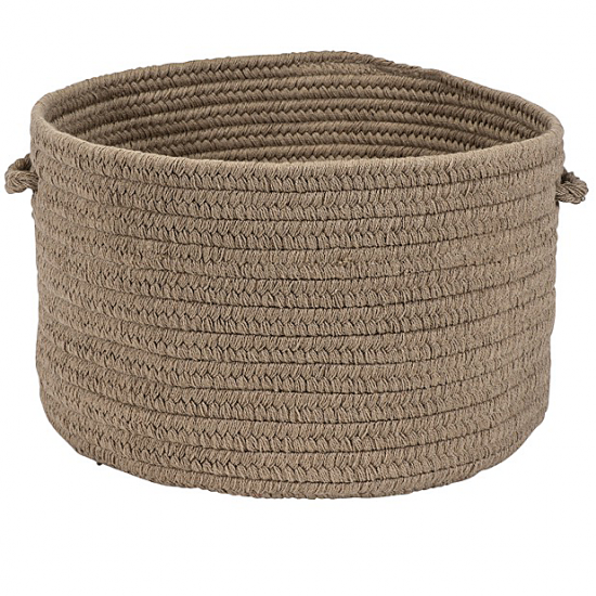 Colonial Mills Basket Sunbrella Solid Alpaca Round