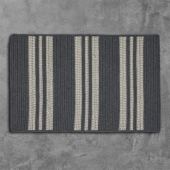 Colonial Mills Rug Sunbrella Southport Stripe Granite Runner (Rectangle)