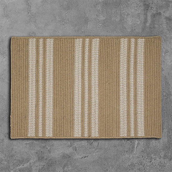 Colonial Mills Rug Sunbrella Southport Stripe Wheat Runner (Rectangle)